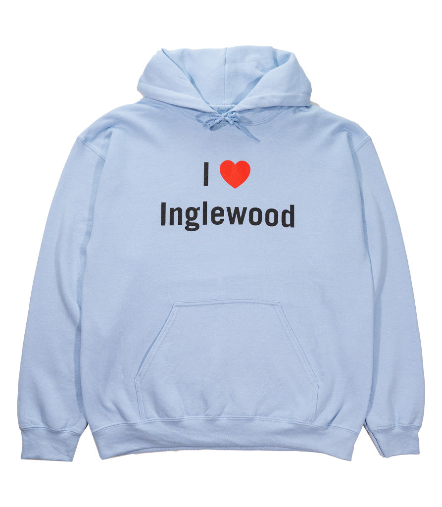 I LOVE INGLEWOOD HOODIE LIGHT BLUE