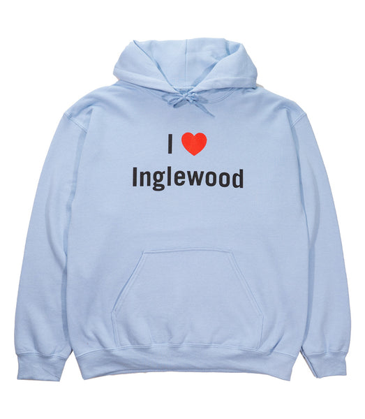 I LOVE INGLEWOOD HOODIE LIGHT BLUE