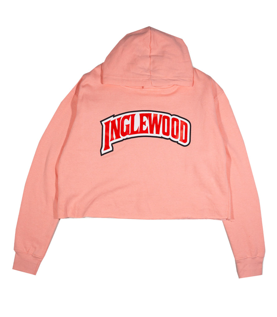 INGLEWOOD CROP HOODIE PINK