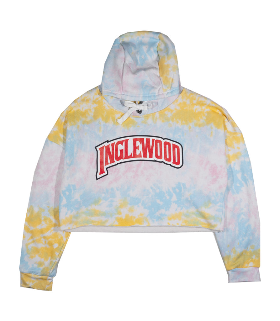 INGLEWOOD CROP HOODIE TIE DYE
