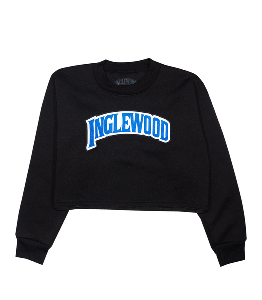 Inglewood Crop Sweater Black & Blue