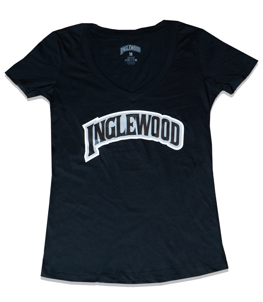 INGLEWOOD WOMENS V NECK SILVER/BLACK