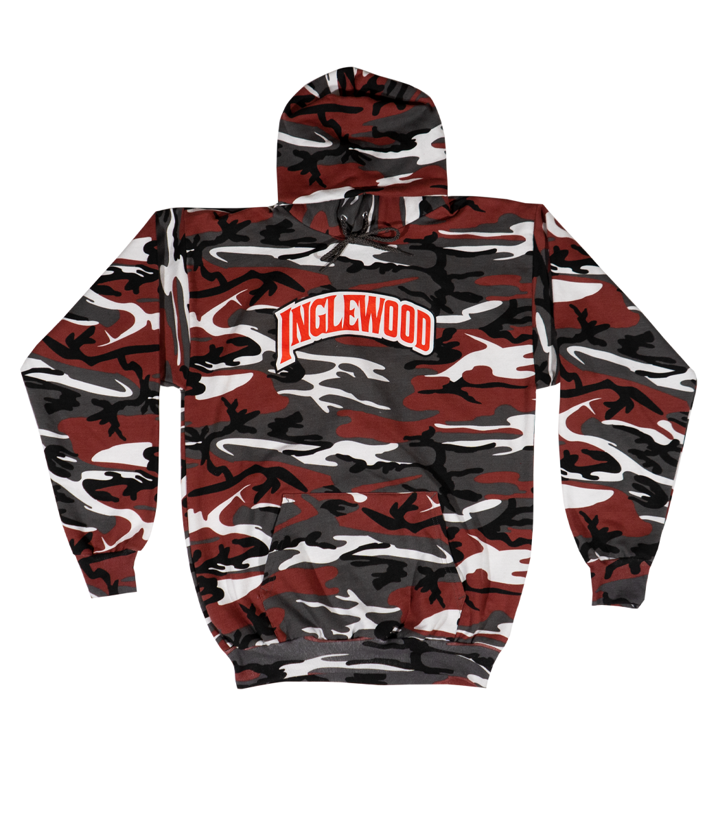 INGLEWOOD CAMO HOODIE RED INGLEWOOD CLOTHING LINE