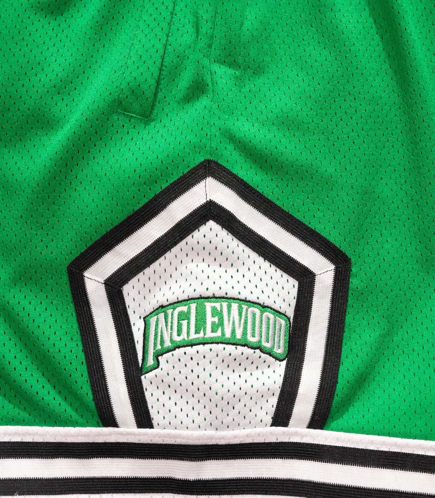 CUSTOM INGLEWOOD BASKETBALL SHORTS GREEN
