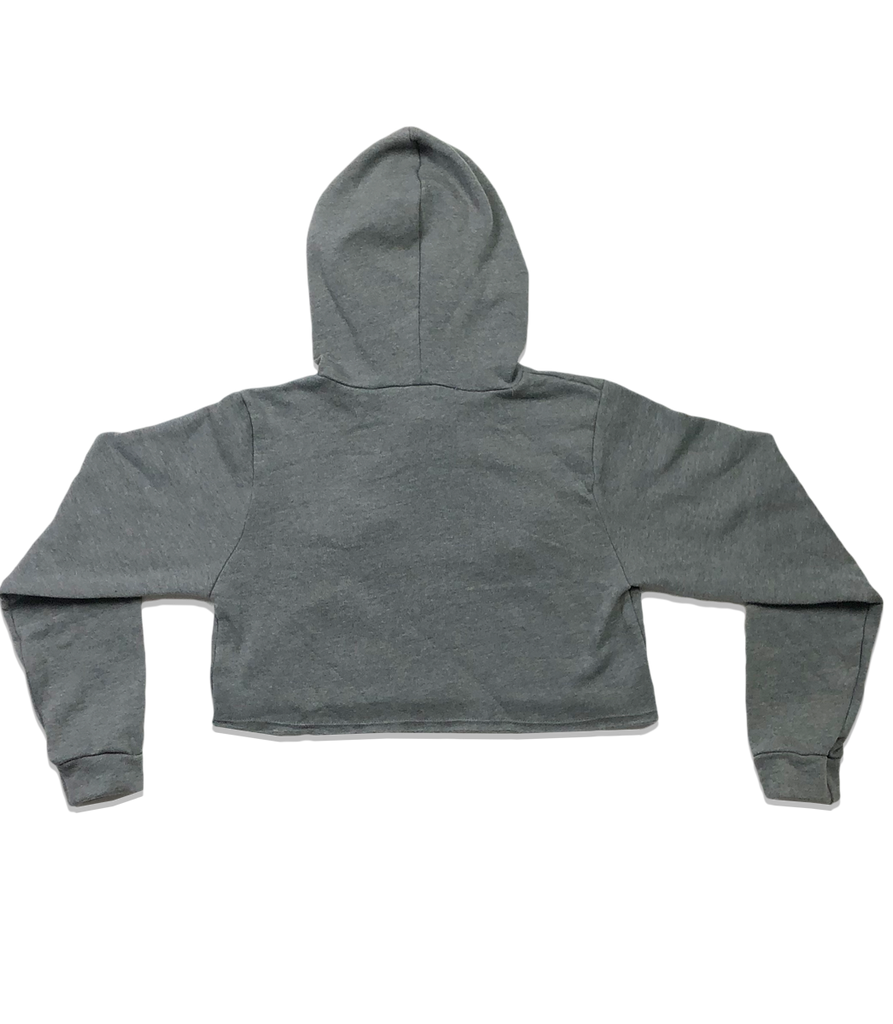 INGLEWOOD CROP TOP HOODIE GREY