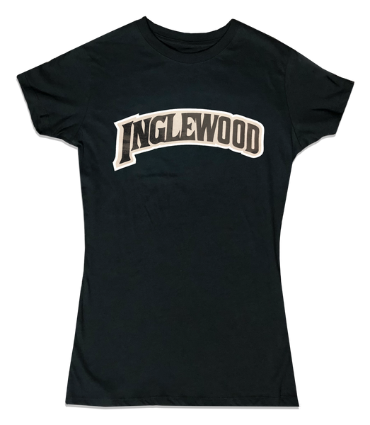 INGLEWOOD RAIDERS WOMENS CUT TEE SILVER/BLACK