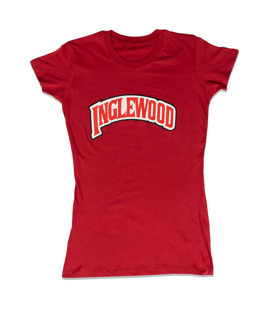 INGLEWOOD RAIDERS WOMENS CUT TEE SILVER/BLACK - INGLEWOOD CLOTHING LINE