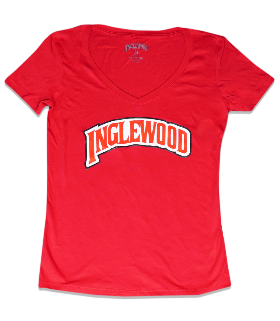 INGLEWOOD WOMENS V NECK RED