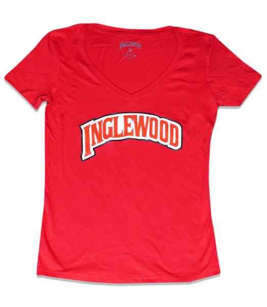 INGLEWOOD WOMENS V NECK RED