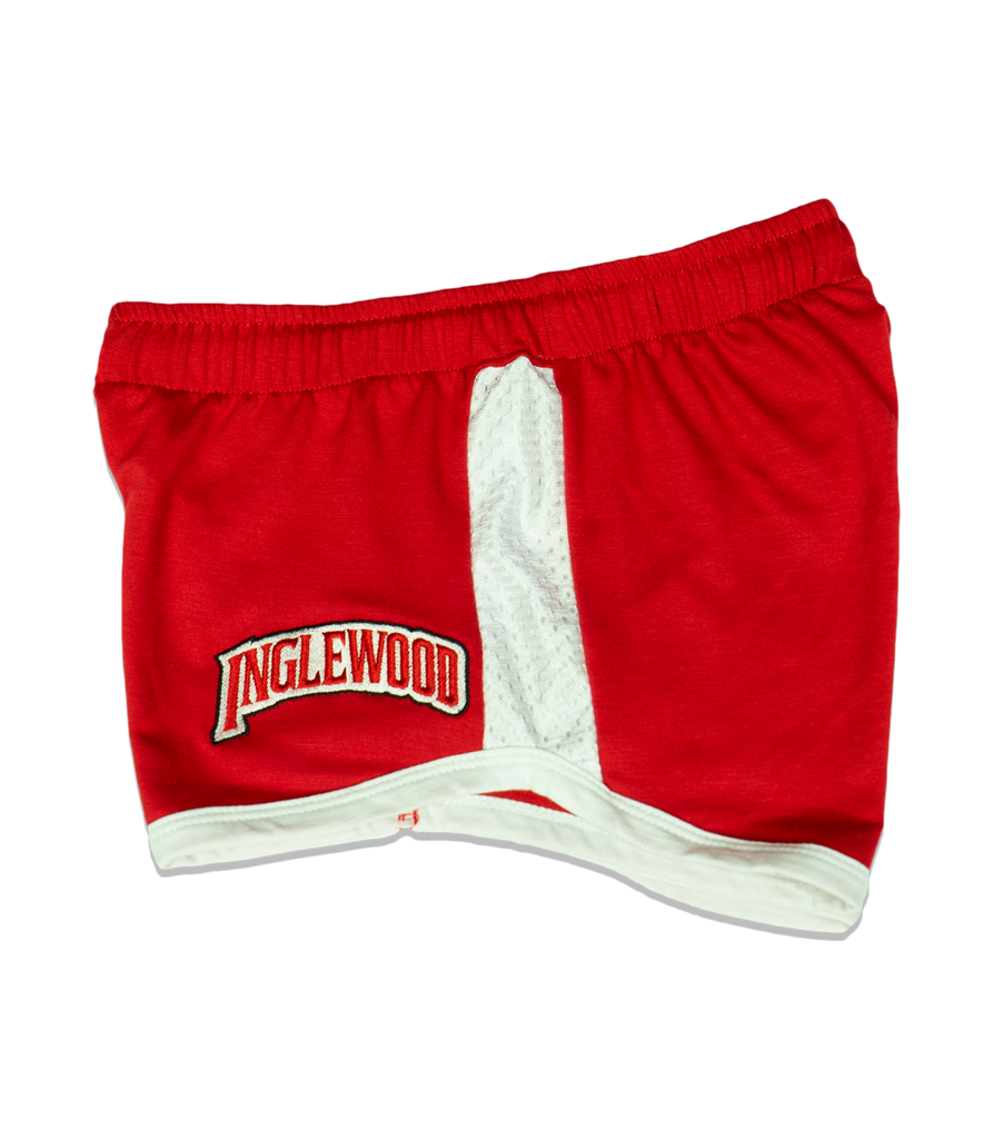 INGLEWOOD WOMENS SHORTS RED MESH