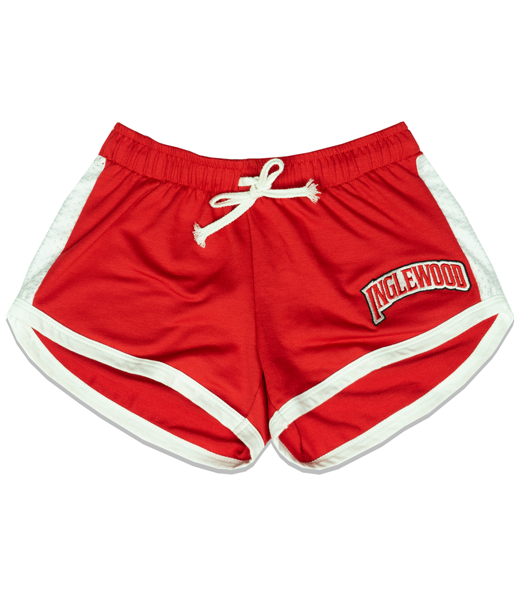 INGLEWOOD WOMENS SHORTS RED MESH INGLEWOOD CLOTHING LINE