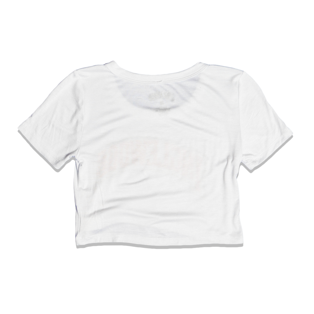 Plain white online cropped t shirt