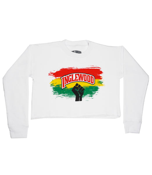 INGLEWOOD BLACK LIVES MATTER CROP WHITE