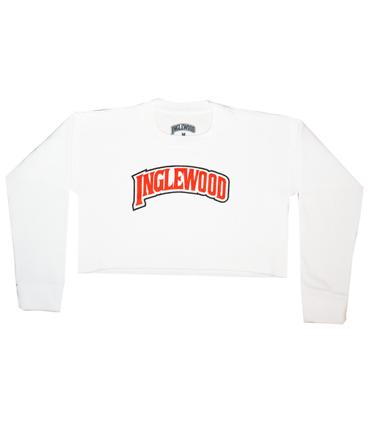 INGLEWOOD CROP TOP SWEATSHIRT WHITE